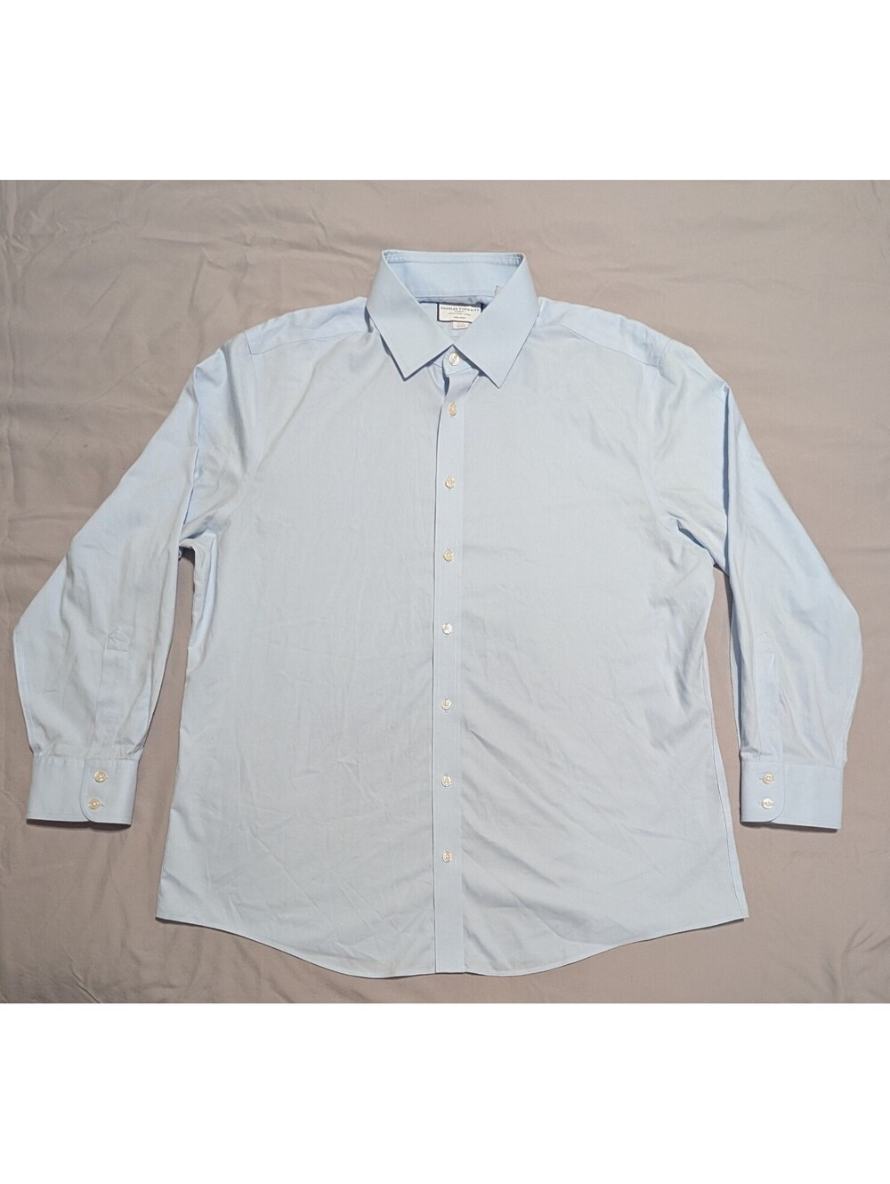 Charles Tyrwhitt Dress Shirt Men 17.5 34 Slim Fit Light Blue Solid LS